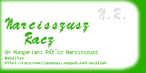 narcisszusz racz business card